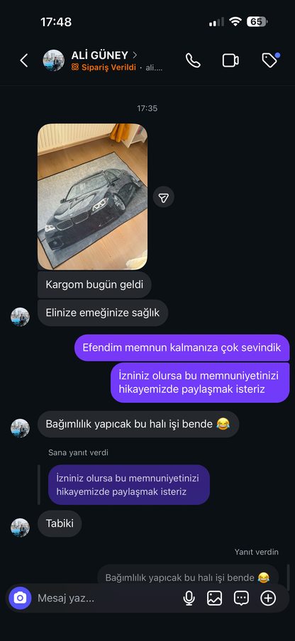 Kişiye Özel Araba Halı